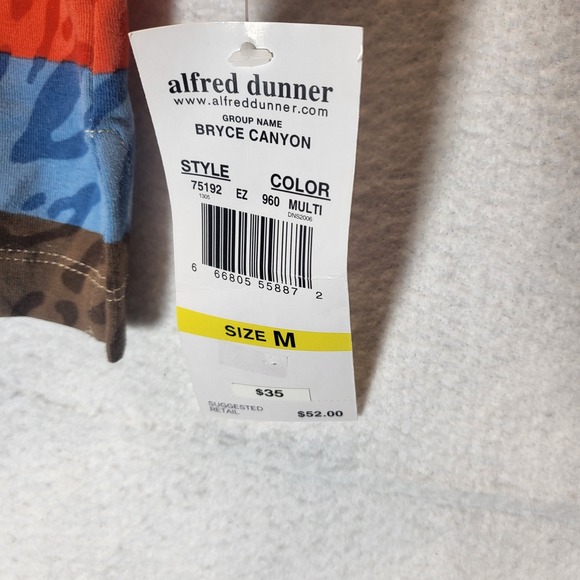Alfred Dunner Women's Size M Bryce Canyon Multi Color Striped Cheetah Print Top - Picture 3 of 8